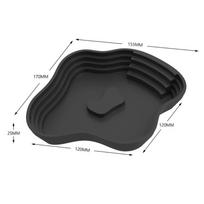 Naujas plastikinis vėžlių vandens baseinas, dvipusis naudojimas, įvairių dydžių, varlių maudymosi baseinas, laiptuotas dizainas, naminių gyvūnėlių maisto dubenėlis, roplių buveinė black