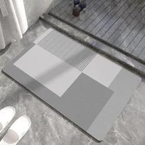 Non-Slip Bath Mat Diatomite Mat with Rubber Padding Soft Super Absorbent Bathroom Rug Foot Mat for Hallway Shower Toilet Mats 30x40cm Diatom mud white
