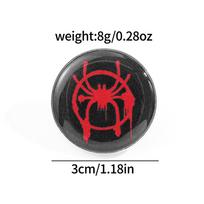 89 Žmogus-voras lydinio sagė Marvel superherojus Žmogus-voras metalinis ženklelis kuprinės striukės personalizuota dekoracija red