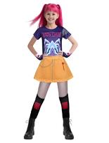 Vaikų K-Pop Demono Medžiotojo Cosplay Kostiumas su Aksesuarais Mergaitėms - Yra Striukė, Viršutinė Dalies ir Šortai - Puikiai Tinka Helovinui 130CM orange