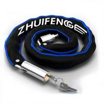 Motorcycle Chain Lock with Lighter Weight and Stronger Security Anti Theft Bicycle Lock for Road Mountain Bikes black