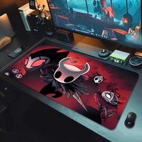 90x40cm Žaidėjo HD pelės kilimėlis Anime guminis pelės kilimėlis Hollow Knight Užrakto kraštas Klaviatūros kilimas Didelis kompiuterių įmonės biuro ilgas stalo kilimėlis 60x30cm brown