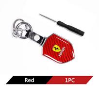Anglies pluošto metalinis automobilio raktų pakabukas Raktų pakabukas Pakabukas Ferrari F430 Stradale Roma 488 Portofino F8 Superfast Competizione red