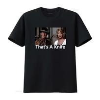 Crocodile Dundee Thats A Knife Funny 80s Movie T Shirt for  vintage Washed Top For Everyday Wear Stretched Breathable Stylish 3XL black