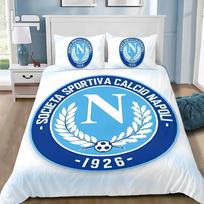Napoli lovatiesių patalynės komplektas, SSC futbolo klubo logotipas, modernus margintas, 2/3 dalių komplektas, 1 lovatiesė, gimtadienio dovanos 100x135cm