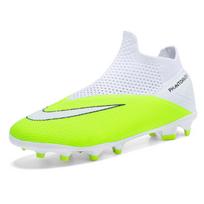 Vyriški futbolo sportiniai bateliai su ilgais dygliukais Treniruočių futbolo bateliai varžyboms Profesionalūs futbolo bateliai vyrui 47 fluorescencinė žalia spalva