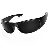 MAXJULI Super tamsūs akiniai nuo saulės vyrams Juodi apgaubiantys akiniai nuo saulės su UV400 apsauga W8005 black