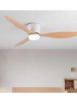 42 52 colių lubiniai ventiliatoriai su LED šviesomis, 3 spalvų, 6 greičių, nuotolinio valdymo pultu, žemų lubų, dekoratyviniai ventiliatoriai su apšvietimu 52inch DC Motor&85-265V