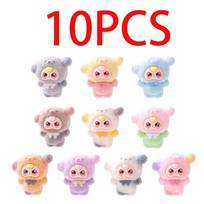 10Pcs Crybaby Anime Magician Flocked Diy Action Figure Decorative Pendant Blind Box Desktop Dolls Ornaments Toy Christmas Gif