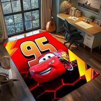 Automobiliai Žaibas Makvynas 95 Lenktynių Greičio Stiliaus Kilimas Didelis Kilimas Neslystanti Plaunama Grindų Kilimėlis Žaidėjo Kambarys Miegamasis Namų Dekoras 60x90cm red
