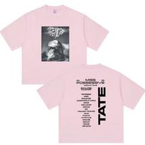 Tate McRae Taip arti to Naujas albumas Grafiniai marškinėliai Unisex Moteriški Vintažiniai Hip Hop Pop Muzika Trumpomis rankovėmis Viršus Streetwear M gray