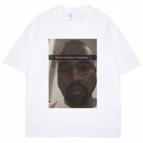 Kanye West Juokingi Memai Marškinėliai Ar Atrodo, Kad Juokiuosi Humoras Trumpomis Rankovėmis Vintažiniai Dydeli Medvilniniai Marškinėliai Streetwear S gray