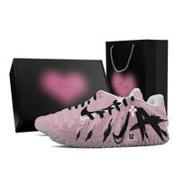 Nike Ja Morant 3 Vėjo Šešėlis, Širdies Dėžutė Atsparūs Dilimui Žemi Krepšinio Batai Unisex Juodi Rožiniai HF2794-100(Team773--) 42 gray