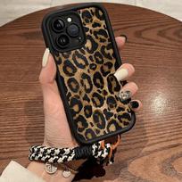 Telefono dėklas Motorola Moto Edge 50 60 Fusion Pro Stylus 40 Neo 70 G84 G85 G54 G05 G34 G56 G86 Leopardų rašto dangtelis su riešo dirželiu Moto Edge 50 Fusion