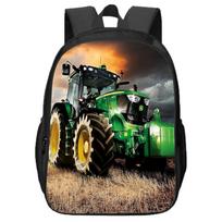 Farming Simulator Dvigubo sluoksnio berniukų ir mergaičių kuprinės pradinių ir vidurinių mokyklų mokiniams gray