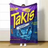 1 vnt. ryškus Takis čili rašto minkštas flanelės pledas itin jaukus užtiesalas lovai, sofai, kelionėms, puiki dovana gimtadieniui Size: 75*100cm, Weight: 280 GSM