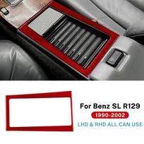Anglies Pluošto Interjero Lipdukas Mercedes Benz SL R129 1990-2002 Centrinės Konsolės Sandėliavimo Dėžutės Skydelio Dangtelis Red LHD RHD raudona