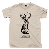 Jackalope T Shirt Jackrabbit Antelope Horn Spirit Animal Hare Cryptid Hunter Tee M white