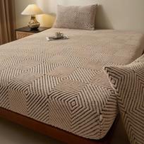 Žakardinis šiltas aksominis neslystantis vilnos čiužinio užvalkalas ir prigludęs lovos užvalkalas Pillowcase 48*74cm One