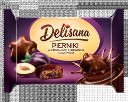 Delisana Gingerbreads with plum filling in chocolate 200g