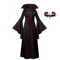 Mergaičių Cosplay Raudona Vampyro Helovino Suknelė Vaikams Vaiduoklio Nuotakos Gotikinis Kostiumas Vampyro Karnavaliniai Drabužiai Juodi Raudoni Drabužiai 110cm black