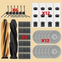 Dreame X50 Ultra / X50 Master / L50 Pro / Mova V50 Ultra Ultra robotų dulkių siurblių priedai Ritininis pagrindinis šoninis šepetėlis Filtras Mopas Dulkių maišelis Set G