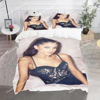 Išskirtiniai 3D Ariana Grande tapetai Anime skaitmeninė spauda Patalynės komplektas Užvalkalas ant antklodės Antklodė Lova Jaunimui Vaikams Mergaitėms Berniukams Dovana 135x200cm white