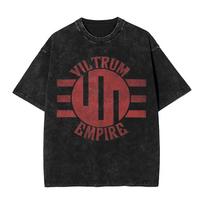Summer Hot Sale Conquest Invincible Comic Thragg T Shirts Hip Hop Washed Street T-Shirt Fashion Men Women Gothic Cotton Oversized T-shirts L black