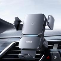 Baseus Car Phone Holder Infrared 15W QI Wireless Phone Charger for iPhone Xiaomi Samsung Car Mount Fast Charging Easy Control Car Wirelss Charger China gray