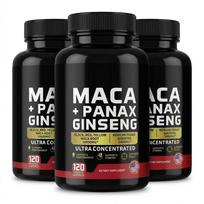 Maca šaknies ir Korėjietiško Panax ženšenio kapsulės – 20:1 itin koncentruotas ekstraktas (120 vnt.) 3pack