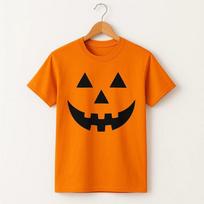 Suaugusiųjų moliūgo Helloween marškinėliai oranžiniai - Suaugusiųjų unisex marškinėliai L black