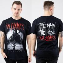 In Flames Grafinis Medvilninis Marškinėlis Unisex Vasarinis Trumpomis Rankovėmis Mados Prekės Ženklo Marškinėlis Prabangūs Laisvalaikio Vintažiniai Marškinėliai XL gray