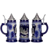 Vokiškas alaus bokalas Didelės talpos Retro Keraminiai alaus puodeliai Taurė Vokietija Tankard Stiklinis puodelis 600ml Geriausia dovana tėčiui Vyrams 501-600ml