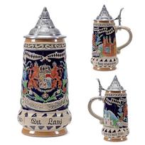 Vokiškas alaus bokalas Didelės talpos Retro Keraminiai alaus puodeliai Taurė Vokietija Tankard Stiklinis puodelis 600ml Geriausia dovana tėčiui Vyrams 501-600ml