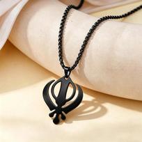 Sikhų Khanda simbolio nerūdijančio plieno karoliai - Aukščiausios klasės, Neblunkantys, Naujas atvykimas beige