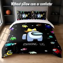 Among Us Design Bed Bedding Set 1 Duvet Cover + 2 Pillowcases Soft Breathable Household Bed Linens 140cm*200cm