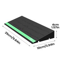 Door Frame Ramp Mat With Glow In Dark Strip Door Threshold Ramp Indoor Anti-Slip Safe Ramp For Home Entrance Power Scooters Curb black