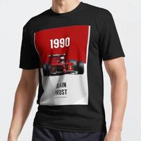 F1 1990 Lightweight Alain Prost Scuderia Grand Prix T Shirt XXL red