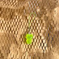 Glow In Dark Mini Alien Cat Keychain Creative Luminous Cute Pendant for Phone Strap Student Bag Accessory A2