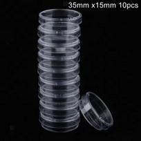 10Pcs Clear Round Plastic Petri Dishes 35-90mm Multiple Sizes Cell Culture Dishes for Microbe Cultivation Lab Test 35mm x15mm 10pcs black