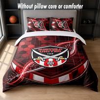 Sheffield United futbolo dizaino lovos patalynės komplektas 1 antklodės užvalkalas + 2 pagalvių užvalkalai Minkšti kvėpuojantys namų patalynės komplektai 140cm*210cm