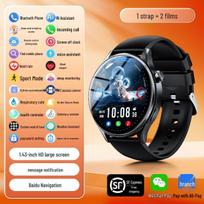 Xiaomi, Vivo, and Huawei Smartwatch: NFC Access, Bluetooth Calling, Heart Rate Monitoring Wristband. gray