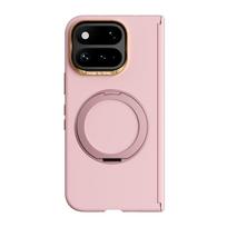 New For Google Pixel 11 Pro Fold Skin Feel Cute Case With 360 Rotating Magnetic Stand Metal Lens protection Shockproof Cover Google Pixel 11 Pro Fold rožinė