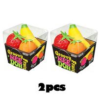 Groovy vaisių Needoh minkštas žaislas Imituoti braškių, bananų, apelsinų 3 vnt. Fidget jutimo žaislas Streso mažinimo anti-nerimo TPR žaislas