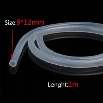 1M / 5M / 10M maistinė skaidra skaidri silikoninė guminė žarna visų dydžių skersmuo, lankstus silikoninis vamzdelis 9*12mm