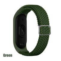 Apyrankė Mi band 7 6 dirželis Elastinis reguliuojamas Nailoninis pintas Miband4 5 correa Apyrankė xiaomi Mi band 4 3 5 6 7 dirželiui Mi band 3 4 5 6 black