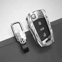 Automobilio rakto dėklo dangtelis, skirtas Volkswagen VW Golf 7 Gti Mk7 R Touran Skoda Octavia 3 Superb Karoq Kodiaq Seat Leon Mk3 Ateca Priedai gray