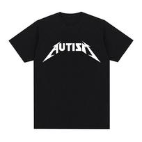 Autizmo metalo roko memų marškinėliai Vyriški, moteriški, madingi hiphopas trumpomis rankovėmis, dideli marškinėliai Vasaros medvilniniai patogūs marškinėliai. M