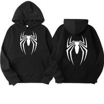 Vyriškas su gobtuvu Gatvės mada Voras Spausdinimo megztinis Fleece Moteriškas Laisvalaikio Juokingas Laisvas su gobtuvu spiderman Vyriški drabužiai XS juoda