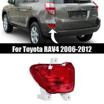 Raudonas automobilio galinio buferio rūko žibinto korpusas be lemputės tinka Toyota RAV4 2006-2012 m. 1pc Left black